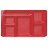 CAMBRO MFG. CO. Cambro 1596CW404  Camwear 5-Compartment Trays, Red, Pack Of 24 Trays