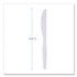 BOARDWALK KNIFEMWPSBX Mediumweight Polystyrene Cutlery, Knife, Plastic, White, 100/Box
