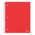 OFFICE DEPOT OD714902  Brand Stellar Poly Notebook, 8-1/2in x 11in, 3 Subject, College Ruled, 150 Sheets, Red