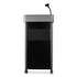 NATIONAL PUBLIC SEATING Oklahoma Sound® GSLS Greystone Lectern with Sound, 23.5 x 19.25 x 45.5, Charcoal Gray