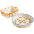 GIBSON OVERSEAS INC. Gibson 995116884M  Laurie Gates Tierra Hand-Painted 2-Piece Pie Dish And Bakeware Set, Multicolor