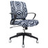 RAYNOR MARKETING, LTD. K-ESGR-BLK-ECHO-SIL Raynor Elizabeth Sutton Gramercy Fabric Mid-Back Task Chair, Greyscale Echo/Black/Silver