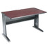 SAFCO PRODUCTS 1931 Computer Desk with Reversible Top, 47.5" x 28" x 30", Mahogany/Medium Oak/Black