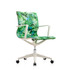 RAYNOR MARKETING, LTD. K-ESWY-WHT-VIDA-SIL Raynor Elizabeth Sutton Wynwood Pura Vida Fabric Mid-Back Task Chair, Green Pura Vida/White/Silver