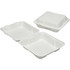 NATIONAL INDUSTRIES FOR THE BLIND 6646907 SKILCRAFT Hinged Lid Square Food Tray, White, Box Of 200