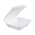 DART 90HT1 Insulated Foam Hinged Lid Containers, 9.01 x 9.4 x 3, White, 100/Pack, 2 Packs/Carton