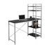 MONARCH PRODUCTS Monarch Specialties I 7166  48inW Metal Computer Desk With Bookcase, Cappuccino/Silver