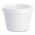 DART 4J6 Bowl Containers, 4 oz, White, Foam, 1,000/Carton