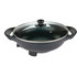 BRENTWOOD APPLIANCES, INC. SK-69BK Brentwood 3-Inch Non-Stick Flat Bottom Electric Wok Skillet with Vented Glass Lid, Black - 13in Width x 17.50in Length - 450 deg.F (232.2 deg.C) - 1400 W