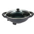BRENTWOOD APPLIANCES , INC. Brentwood SK-69BK  3-Inch Non-Stick Flat Bottom Electric Wok Skillet with Vented Glass Lid, Black - 13in Width x 17.50in Length - 450 deg.F (232.2 deg.C) - 1400 W