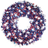 AMSCAN 244089  Patriotic Jumbo Tinsel Star Wreaths, Multicolor, Pack Of 2 Wreaths