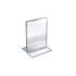 AZAR DISPLAYS 152733  Double-Foot Acrylic Vertical Sign Holder, 5 1/2inW x 8 1/2inH, Clear, Pack Of 10