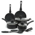 GIBSON OVERSEAS INC. 995100874M Oster Cookware Set, Ashford 10-Piece, Black