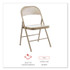 ALERA CA945 Armless Steel Folding Chair, Supports Up to 275 lb, Tan Seat, Tan Back, Tan Base, 4/Carton