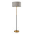 ADESSO INC Adesso 4207-21  Bergen Floor Lamp, 59inH, Gray Shade/Black And Antique Brass Base