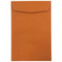 JAM PAPER AND ENVELOPE JAM Paper 31287521B  Open-End 6in x 9in Catalog Envelopes, Gummed Closure Dark Orange, Pack Of 10