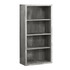 MONARCH PRODUCTS Monarch Specialties I 7405  48inH 4-Shelf Adjustable Bookcase, Gray Woodgrain