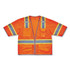 TENACIOUS HOLDINGS, INC. ergodyne® 24155 GloWear 8346Z Class 3 Two-Tone Hi-Vis Surveyor Zipper Vest, Large/X-Large, Orange