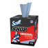 KIMBERLY-CLARK PROFESSIONAL Scott® 75190 Shop Towels, POP-UP Box, 1-Ply, 9 x 12, Blue, 200/Box, 8 Boxes/Carton