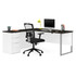 BESTAR INC. 110891-17 Bestar Pro-Concept Plus 72inW L-Shaped Corner Desk With Drawers, White/Deep Gray