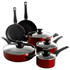 GIBSON OVERSEAS INC. 995113993M Oster Cookware Set, Merrion 10-Piece, Red