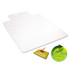 DEFLECTO CORPORATION CM21232 EconoMat Non-Studded All Day Use Chair Mat for Hard Floors, Rectangular with Wide Lip, 45" x 53", Clear, Ships Flat