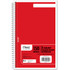Keeps notes organized  15 lb, college-ruled paper is 3-hole punched.  Wirebound with a durable chipboard backing.  Product is available in multiple colors. Option for color selection is not available.