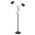 ZUO MODERN 56079  Tanner Floor Lamp, 70 7/8inH, Matte Black/Brass Shade And Base