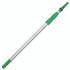 UNGER ED450 Opti-Loc Aluminum Extension Pole, 14 ft, Three Sections, Green/Silver