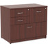 SP RICHARDS 69541 Lorell Essentials 35-1/2inW x 22inD Lateral 4-Drawer Combo File Cabinet, Mahogany