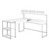 MONARCH PRODUCTS I 7162 Monarch Specialties 59inW Corner Desk Workstation, White/Silver