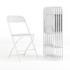 FLASH FURNITURE 6LEL3WHITE  Hercules Series Plastic Folding Chairs, White, Set Of 6 Chairs
