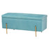 WHOLESALE INTERIORS, INC. Baxton Studio 2721-12212  Rockwell Velvet Storage Bench, Sky Blue/Gold