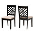 WHOLESALE INTERIORS, INC. Baxton Studio 2721-10525  10525 Dining Chairs, Espresso, Set Of 2 Chairs