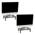 EMS MIND READER LLC 4LEGM2PK-BLK Mind Reader Metal Ventilated Monitor Stand with Adjustable Height, 5-1/2inH x 9-1/4inW x 14-1/2inD, Black, Set of 2