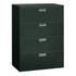 HNI CORPORATION 694LS HON 600 42inW x 18inD Lateral 4-Drawer File Cabinet With Lock, Charcoal