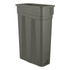 SUNCAST CORPORATION TCN2030 Suncast Commercial Narrow Rectangular Resin Trash Can, 23 Gallons, 30inH x 11inW x 20inD, Gray
