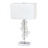 ALL THE RAGES INC Lalia Home LHT-3010-CH  Lumiluxxe Crystal Glitz And Glam Table Lamp, 26-1/4inH, White/Chrome