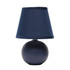 ALL THE RAGES INC LT2008-BLU Simple Designs Mini Ceramic Globe Table Lamp, 8-11/16inH, Blue Shade/Blue Base