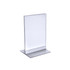 AZAR DISPLAYS 102733  Acrylic Vertical/Horizontal T-Strip Sign Holders, 5 1/2in x 8 1/2in, Clear, Pack Of 10