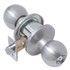 TELL MANUFACTURING CL101705 Light Duty Commercial Storeroom Knob Lockset, Stainless Steel Finish