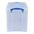 REALLY USEFUL PRODUCTS LTD 19C Really Useful Box Plastic Storage Container With Built-In Handles And Snap Lid, 19 Liters, 14 1/2in x 10 1/4in x 11 1/8in, Clear