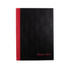 MEADWESTVACO CORP E66857 Black n Red Notebook/Journal, 8 1/4in x 5 7/8in, 192 Pages (96 Sheets), Black/Red (E66857)