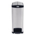 RUBBERMAID COMMERCIAL PROD. 1901993 Slim Jim Stainless Steel Step-On Container, End Step Style, 13 gal, Stainless Steel, Black
