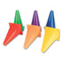 CHAMPION SPORT Sports TC9SET High-Visibility Plastic Cones, 9" Tall, Assorted Colors, 5" x 5" Base, 6/Set