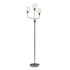 ADESSO INC 1534-22 Adesso Phillip 3-Arm Floor Lamp, 65-1/2inH, White Shades/Brushed Steel Base