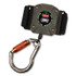 TENACIOUS HOLDINGS, INC. ergodyne® 19302 Squids 3002 Retractable Lanyard with Carabiner + Belt-Loop Anchor, 2 lb Max Working Capacity, 6" to 48" Long, Gray