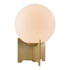 ZUO MODERN 56049  Pearl Table Lamp, 14-7/16inH, White Shade/Brushed Bronze Base