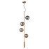 ZUO MODERN 56111  Zatara Ceiling Lamp, 16 1/2inW, Smoked Glass Shade/Brushed Steel Gold Base