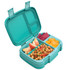 BEAR DOWN CONSULTING BGOFR-2A Bentgo Fresh 4-Compartment Bento-Style Lunch Box, 2-7/16inH x 7inW x 9-1/4inD, Aqua